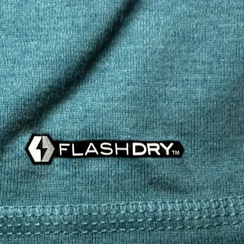 North Face Men's Adventure Polo. Flash Dry Size‎ XL,  Teal Snap closure